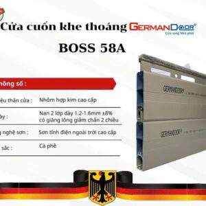 Cửa cuốn khe thoáng German Door Boss 58A cà phê